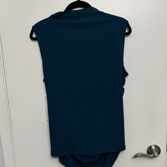 Calvin Klein Sleeveless Dark Teal Blouse - Picture 4 of 6